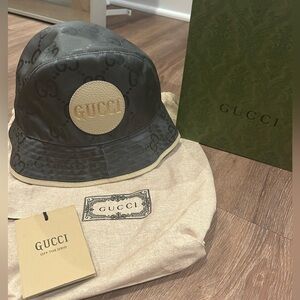 Gucci off the grid gray graphite Bucket Hat rare color